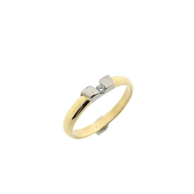 Image 1 of Two-tone gold ring with diamond