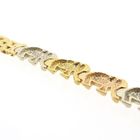 Image 7 of Tricolor gold bracelet with elephants