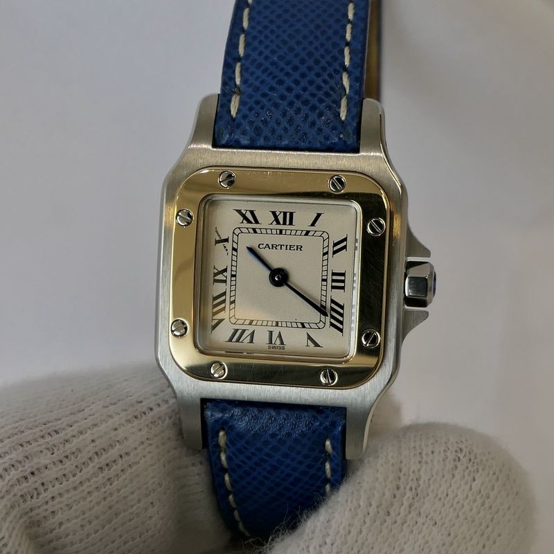 Image 13 of Cartier Santos Galbee; Gold/steel ladies watch