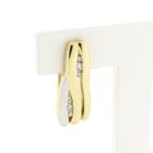Image 4 of Bicolor Gold Earrings with Diamonds; 0.16 ct.
