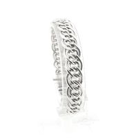 Zilveren Buddha to Buddha fantasieschakel armband; Nathalie | 18 cm