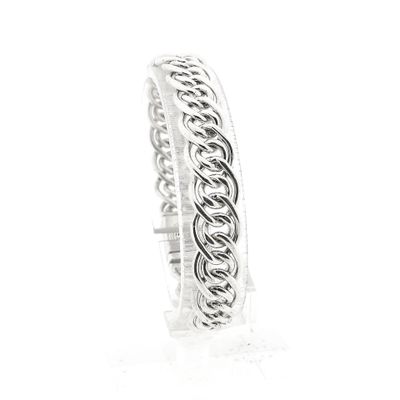 Afbeelding 1 van Zilveren Buddha to Buddha fantasieschakel armband; Nathalie | 18 cm