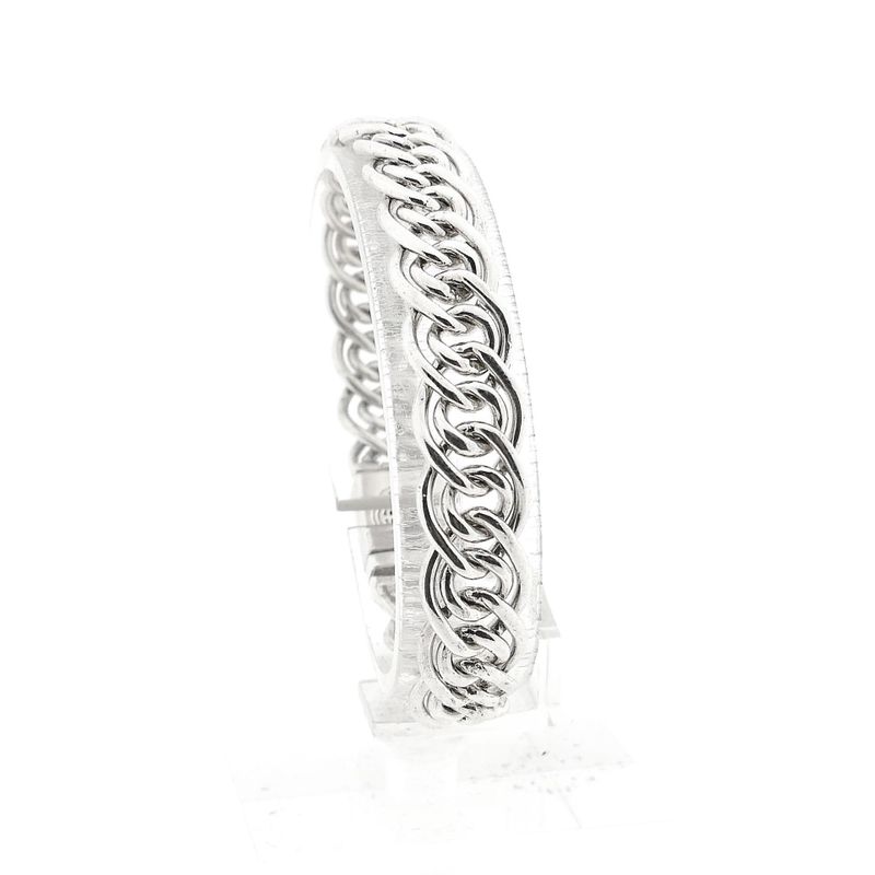 Afbeelding 1 van Zilveren Buddha to Buddha fantasieschakel armband; Nathalie | 18 cm