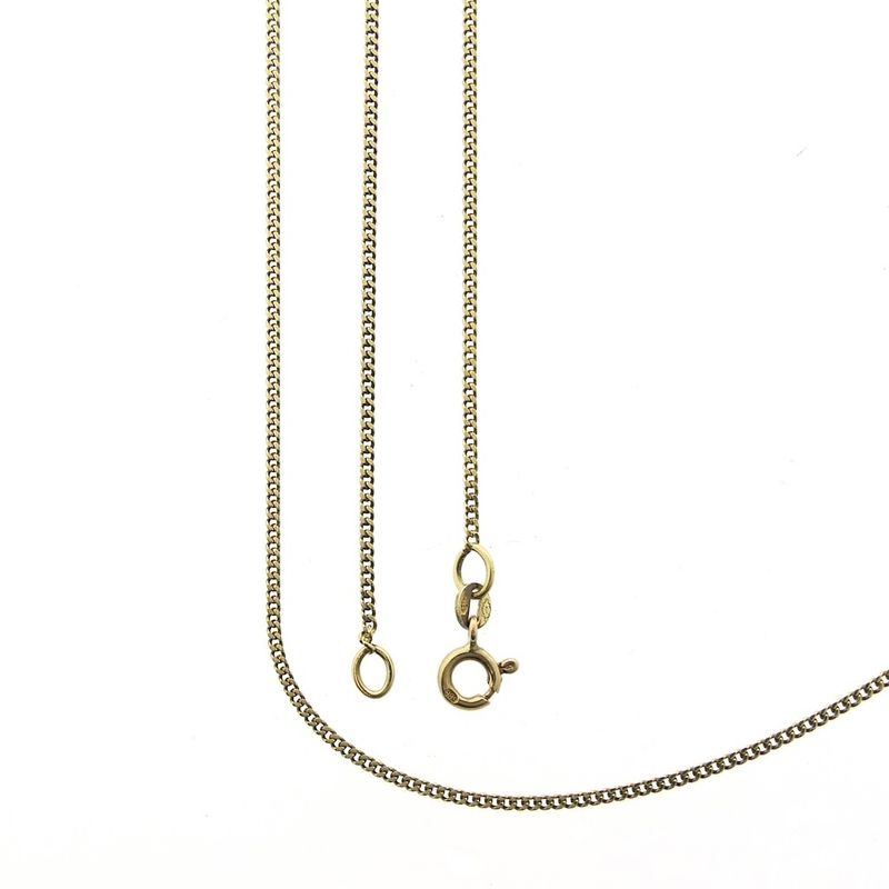 Image 1 of Gold thin gourmet link necklace | 57.5 cm