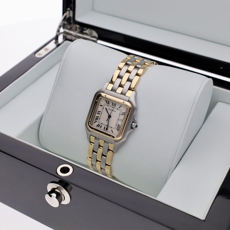 Image 12 of Cartier Panthère '3 Row' Large/Jumbo 183957; 18ct. Gold/steel watch