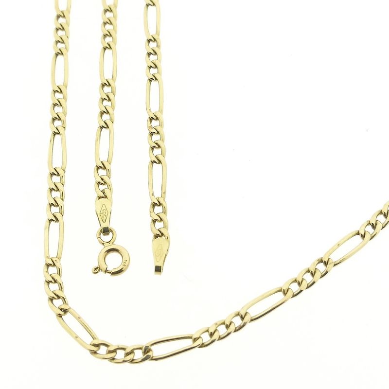 Image 1 of Gold Figaro link chain | 50.5 cm