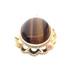 Image 3 of Vintage gold pendant with tiger's eye