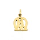 Image 6 of 18 kt gold pendant of the Gemini zodiac sign