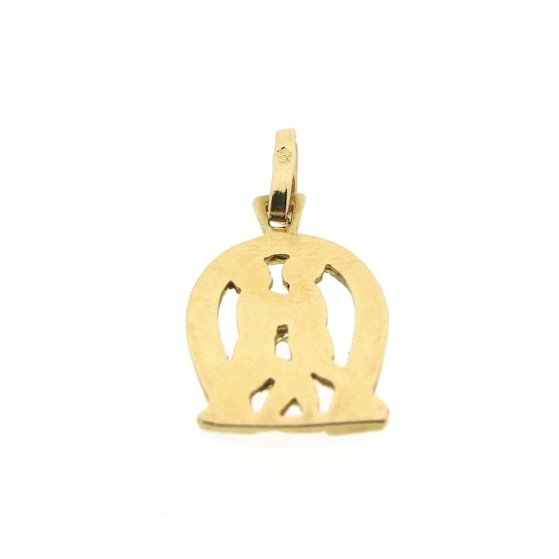 Image 6 of 18 kt gold pendant of the Gemini zodiac sign