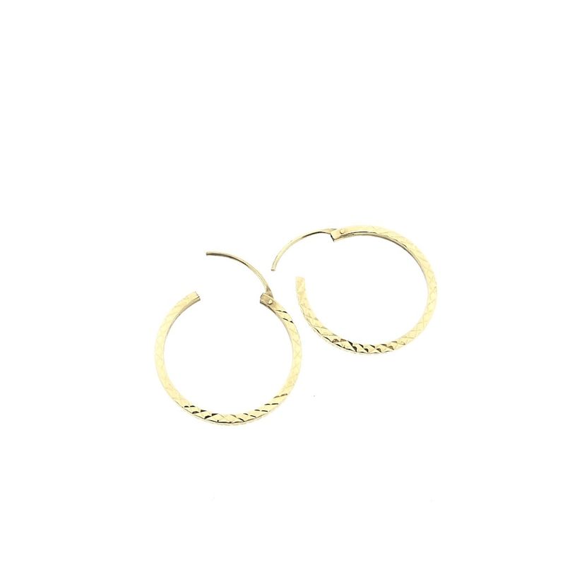 Image 5 of Gold faceted earrings | Ø 22.5 mm