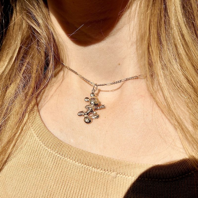 Image 7 of 18 carat gold Disney pendant; Mickey Mouse