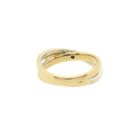 Image 6 of Gold crossover ring with diamond; 0.12 ct.