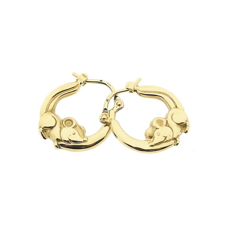 Image 9 of 8-karat mouse earrings | Ø 14 mm