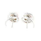 Image 8 of White gold stud earrings with Tahitian pearl and diamonds; approx. 0.64 ct.