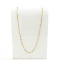 Two-tone gold link chain | 65 cm