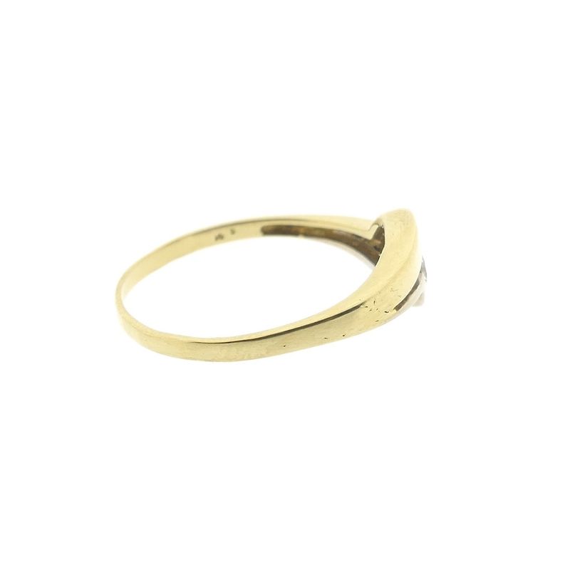 Image 5 of Two-tone gold solitaire ring with diamond | 0.15 ct.