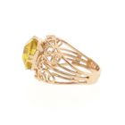 Image 7 of Vintage rose gold ring set with synthetic yellow gemstone