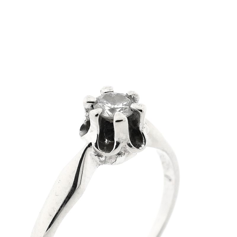 Image 3 of White Gold Solitaire Ring with 0.17 ct Diamond