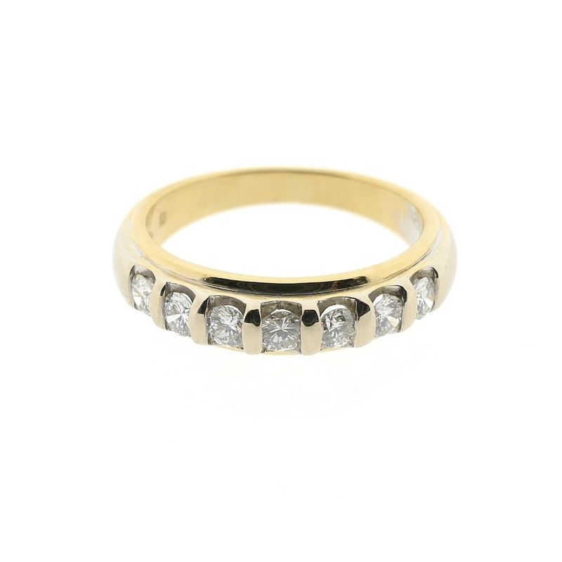 Image 5 of 18-karat two-tone gold ring with 0.42 ct. diamond