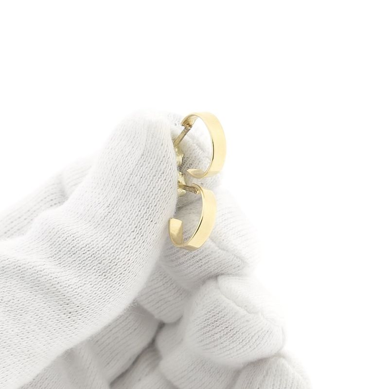 Image 12 of Gold semicircular stud earrings