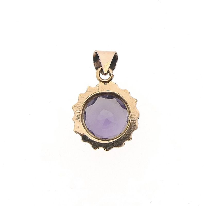 Image 6 of Rose gold pendant with purple tourmaline