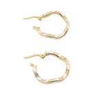Image 7 of Bicolor Gold Earrings; Ø 19.5 mm