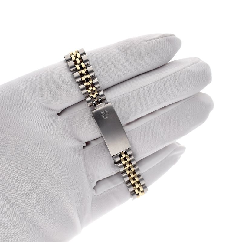 Image 15 of Rolex Oyster Perpetual Lady-Date 26mm 6917; Vintage 18k gold/steel women's watch