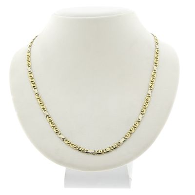 Two-tone gold Figaro link chain | 52.5 cm Image 2 of Two-tone gold Figaro link chain | 52.5 cm