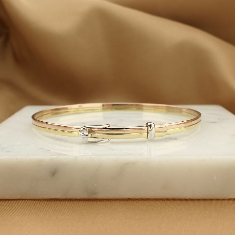 Image 2 of Tricolor gold slave bracelet; Cetaş | Ø 65mm