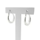 Image 4 of Vintage white gold hoop earrings