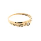 Image 6 of 14k Gold Zirconia Ring; Size 17