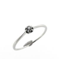 White gold solitaire ring with diamond | 0.06 ct.