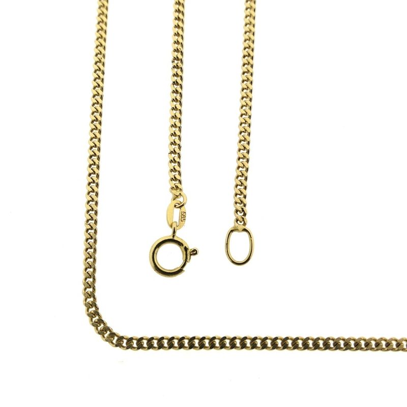 Image 1 of Long gold gourmet link necklace | 71 cm