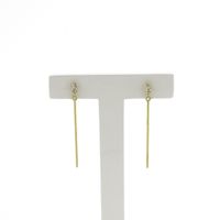 Gold stud earrings with zirconia