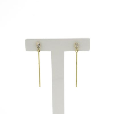 Gold stud earrings with zirconia Image 1 of Gold stud earrings with zirconia