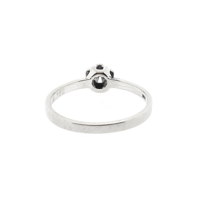 Image 4 of White Gold Solitaire Ring with 0.04 ct Diamond