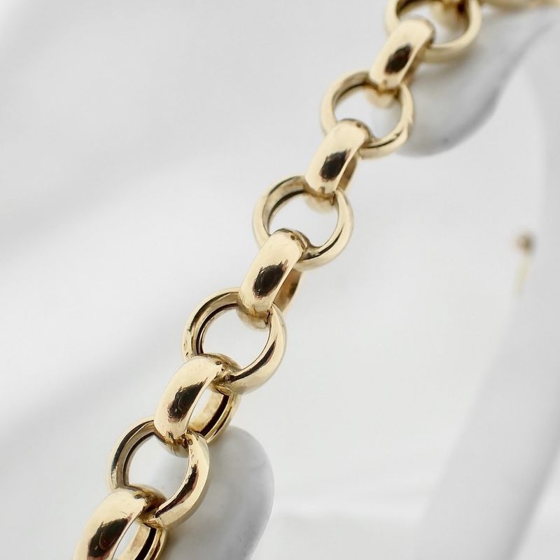 Image 6 of Gold jasseron link bracelet | 22 cm