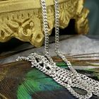 Image 2 of White gold gourmet link necklace | 46.5 cm