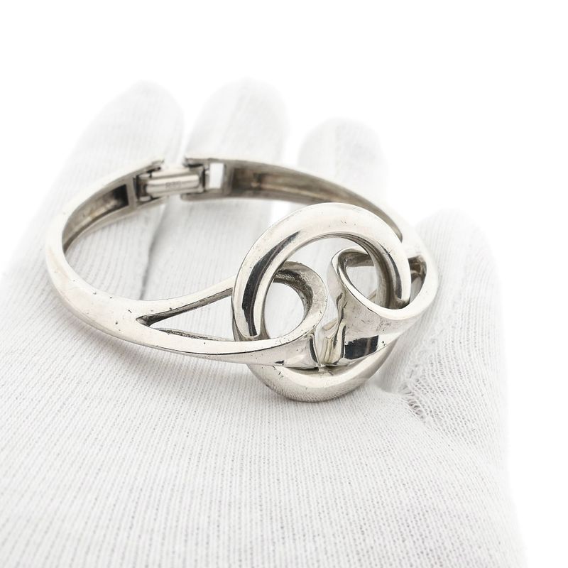 Image 11 of Silver Robust Fantasy Slave Bracelet; Size M