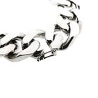 Image 3 of Silver robust gourmet link bracelet; Men | 22 cm