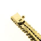 Image 5 of Gold herringbone link bracelet with diamonds; 0.21 ct.