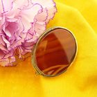 Image 7 of Antique gold brooch with carnelian bandagate