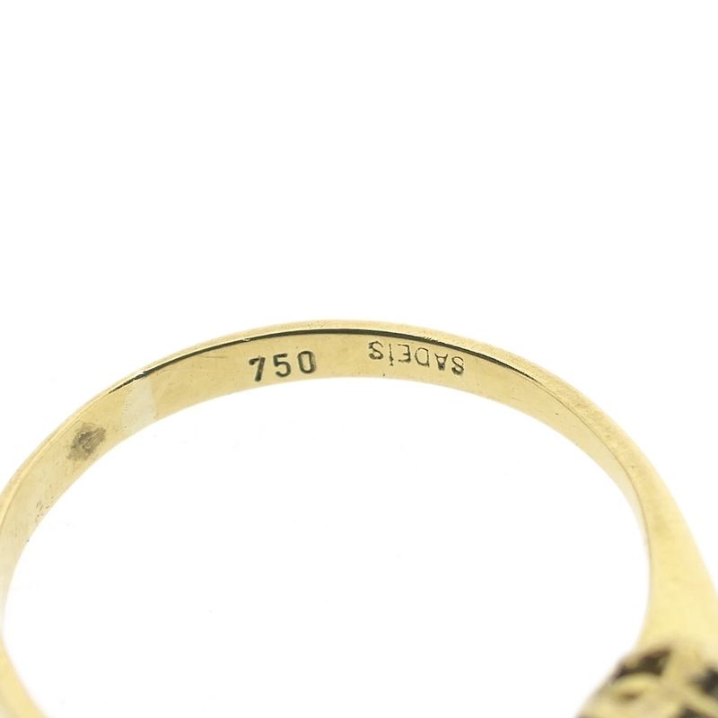 Image 8 of 18-karat gold subtle entourage ring with 0.11 ct. diamond | Sade İş