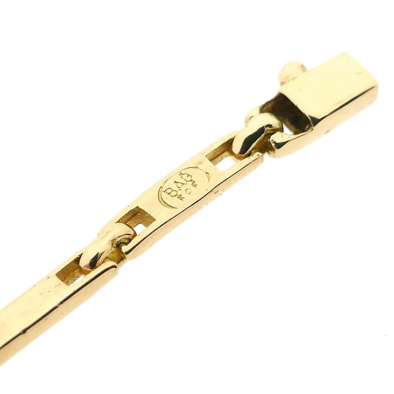 Image 7 of Gold Bar Link Necklace with Zirconia