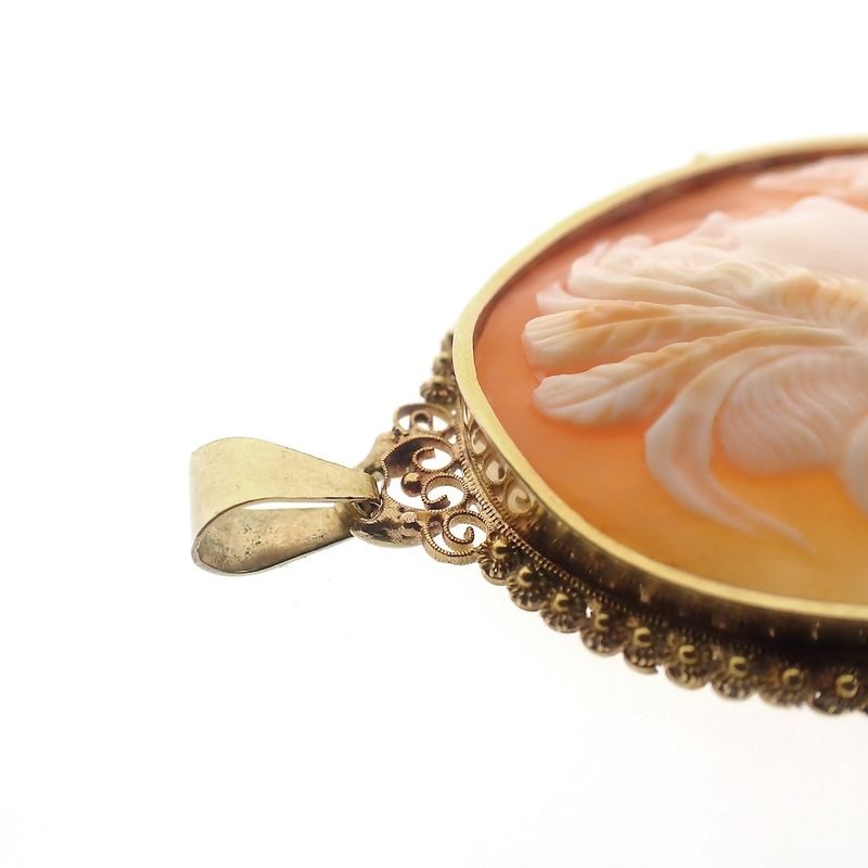 Image 9 of Vintage gold pendant with cameo