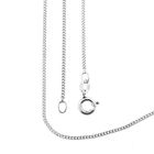 Image 1 of White gold thin gourmet link necklace | 40 cm