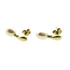 Image 9 of Gold stud earrings with pearl