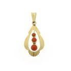 Image 1 of Vintage gold pendant with red coral.