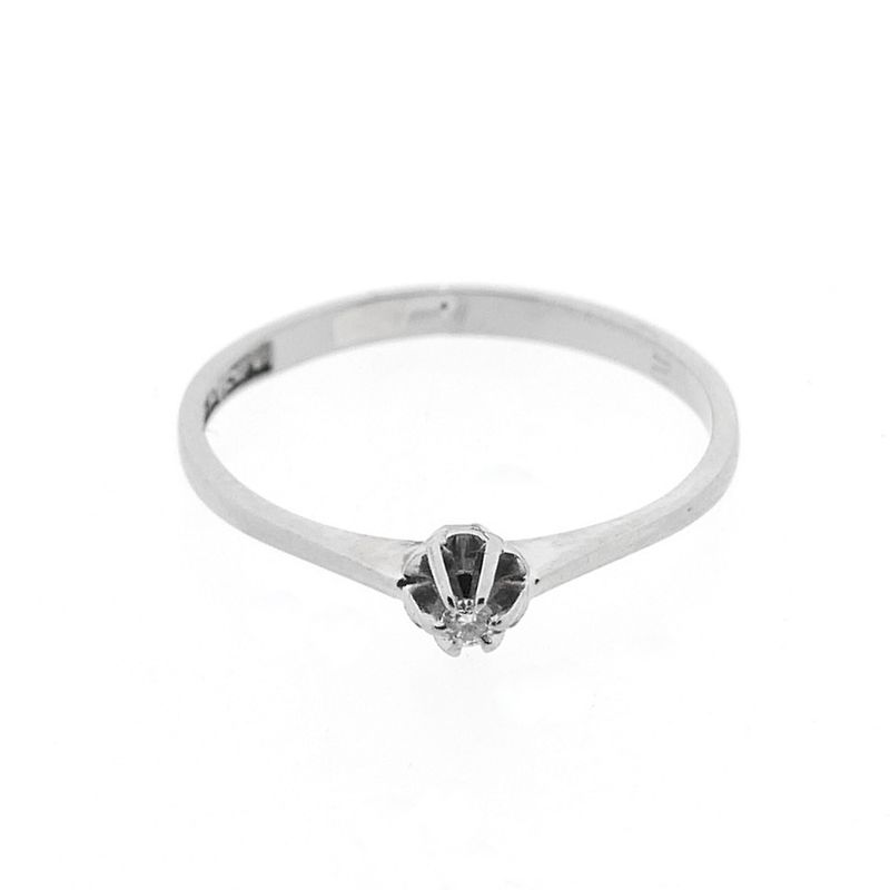 Image 6 of White gold solitaire ring with 0.02 ct. diamond | Desiree