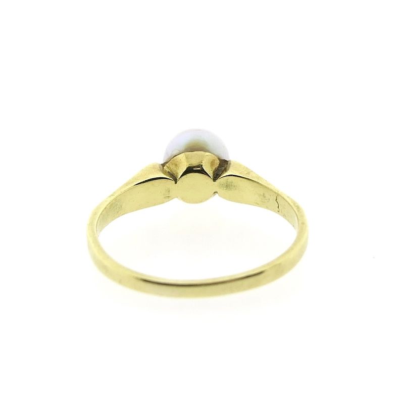 Image 4 of Gold ring with cultured pearl